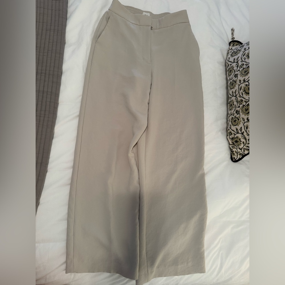 Wilfred Cream Wide Leg Dress Pants
